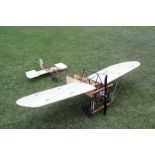 Aviation, Bleriot XI, an exceptional scratch-built? Rd Scale Model, the fruitwood airframe