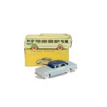 A CIJ No.3/15 Chrysler Windsor, pale blue body, dark blue roof, chrome plated plastic hubs, in