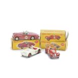 Competition Finish Dinky Toys, 109 Austin Healey 100 Sports, white body, red interior and hubs,