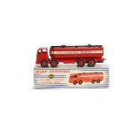 A Dinky Supertoys 943 Leyland Octopus 'Esso' Tanker, dark red body, diecast hubs, tinplate tank,