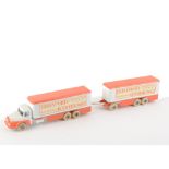 A JRD No.127 Unic Truck & Articulated Trailer, in orange and white 'Transports Internationaux'