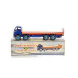 A Dinky Supertoys 903 Foden Flat Truck With Tailboard, 2nd type violet blue cab and chassis,