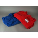 A pair of legendary Bargain Hunt Fleeces as worn by the Reds and Blues, signed by the celebrity