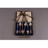 A married set of six silver tea spoons, four marked London 1826, and two London 1825, all by Charles