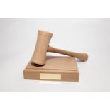 A signed gavel acknowledging Bargain Hunt's BBC Children in Need 2016 special, also a signed copy of