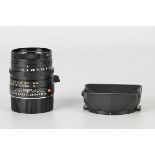 A Leitz Summilux-M Aspherical f/1.4 35mm Lens, E46, black, serial no. 3705264, body, E, elements, E,