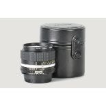 A Nikon AIS f/2.8 28mm Lens, black, serial no. 806365, body, E, elements, VG-E, in maker’s case