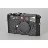 A Leica M6 TTL 0.72 Rangefinder Body, with Motor M, black, serial no. 2720522, body, VG, shutter