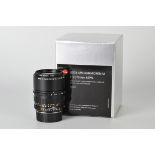 A Leitz APO-Summicron-M Aspherical f/2 75mm Lens, E49, black, serial no. 4103743, body, E, elements,