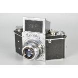 An Ihagee Exakta B Type 5.2 Camera, chrome, serial no. 516942, with Ihagee-Anastigmat Exaktar f/3.