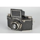 An Ihagee Exakta B Type 3 Camera, black, serial no. 431302, with Carl Zeiss Jena Tessar f/3.5 75mm