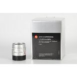 A Leitz Summicron-M Aspherical f/2 28mm Lens, E46, chrome, serial no. 4073937, body, E, elements, E,