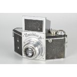 An Ihagee Exakta Jr. Type 5.2 Camera, chrome, serial no. 545790, with Ihagee-Anastigmat f/3.5 73mm
