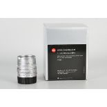 A Leitz Summilux-M Aspherical f/1.4 35mm Lens, E46, chrome, serial no. 3921978, body, E, elements,