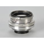 A Wray Unilite f/2 50mm Lens, close focus variation, chrome, serial no. 223636, body, VG,