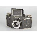 An Ihagee Exakta B Type 4.1 Camera, black, serial no. 423986, with Ihagee-Anastigmat Exaktar f/3.5