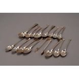 A group of 19th century and later spoons, including a Scottish King’s pattern jam spoon, two further