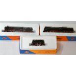 Roco N Gauge German Steam Locomotives, including DR streamlined 4-6-2 no 03 1050 in silver-lined