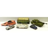 Playworn Diecast, cars, buses, industrial and military vehicles by Corgi, Dinky, Britains and others