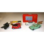 Playworn Diecast, Dinky 183 Morris Mini-Minor, in original box, Corgi 318 Lotus Elan, together