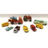 Playworn Diecast, cars, vans, industrial and commercial vehicles by Dinky, Matchbox and others