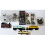 A Roco N Gauge (narrow gauge) Locomotive and Various N Gauge Scenic Accoutrements, the loco an 0-6-