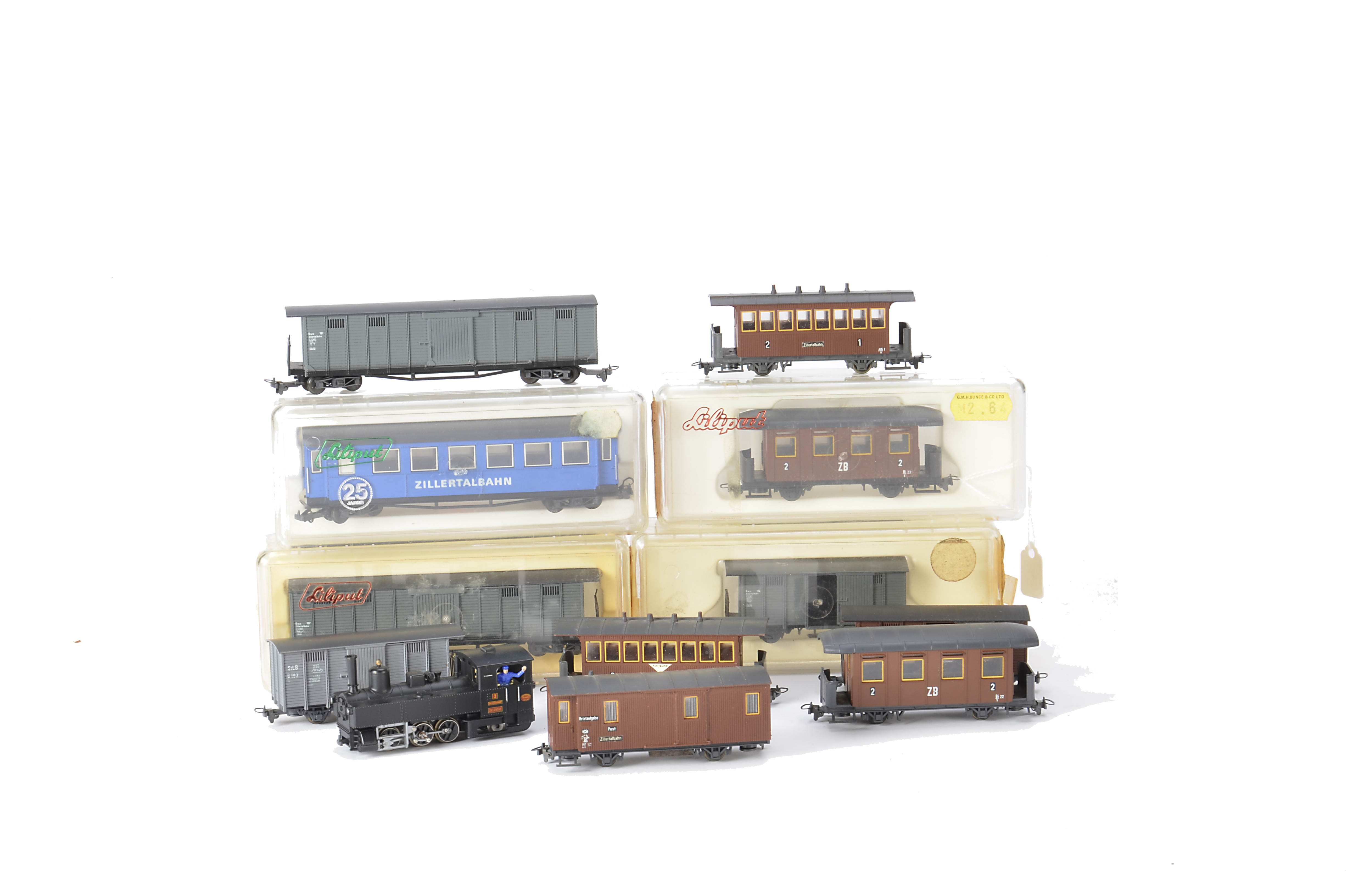 European N Gauge (Narrow Gauge) Zillertalbahn Locomotive and Stock by Liliput, including 0-6-2T