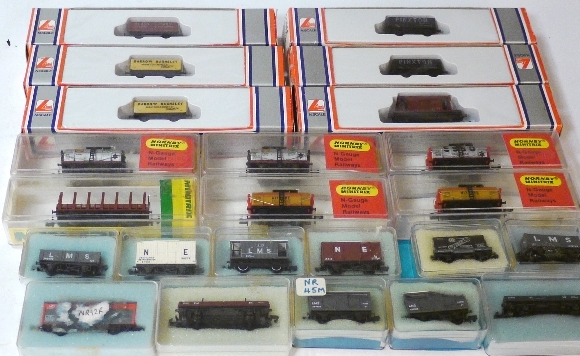 N Gauge Boxed 4-wheeled Freight Stock by Lima and Others, including 6 by Lima, 6 by MiniTrix and