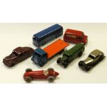 Dinky and Corgi Diecast, cars, coaches and industrial vehicles including a 231 Maserati Racing