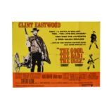 The Good The Bad And The Ugly, original UK quad poster for the 1968 re-release of the film, folded