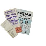 Buddy Holly And The Crickets, original Souvenir programme for their UK 1958 tour sold with flyer and