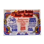 The Great British Music Festival, original poster for the three-day festival held at Wembley Arena