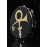 Prince / The Artist Formerly Known As Prince, Remo tambourine with gold applied Love Symbol, used on