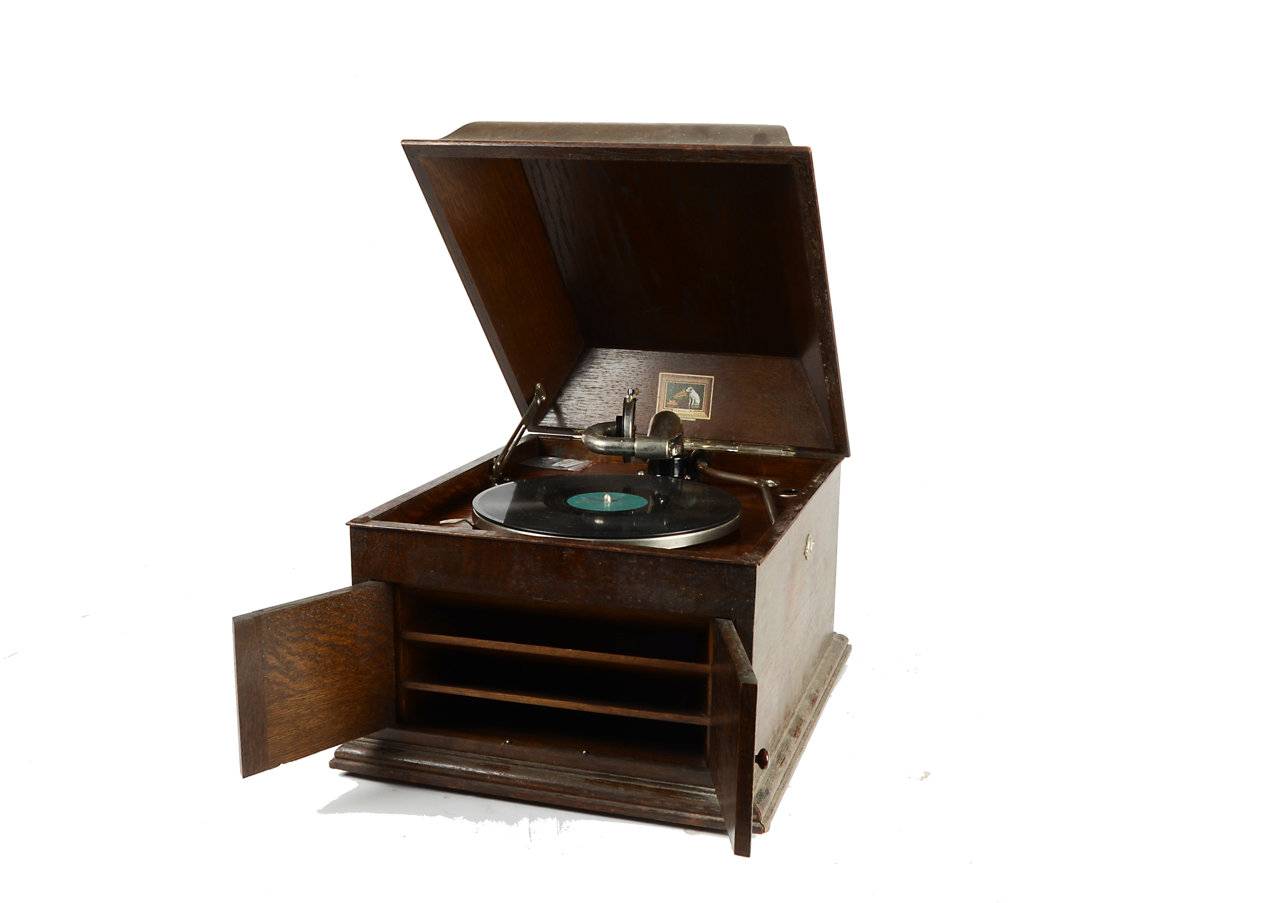 Table grand gramophone: an HMV Model 107, now with No 4 soundbox, 1924-5