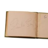 Autographs, small album including signatures of Richard Attenborough and Sylvia Simms