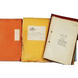 Film Scripts, thirteen from the 1950s, Room At The Top, Twist Of Fate, Distant Trumpet, The Flames
