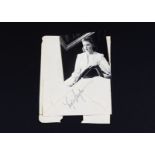 Ingrid Bergman / Autograph, part of a vintage envelope signed in blue pen 'Ingrid Bergman'