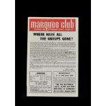 The Marquee Club, original double-sided flyer for dates in March 1969, artist to include Led