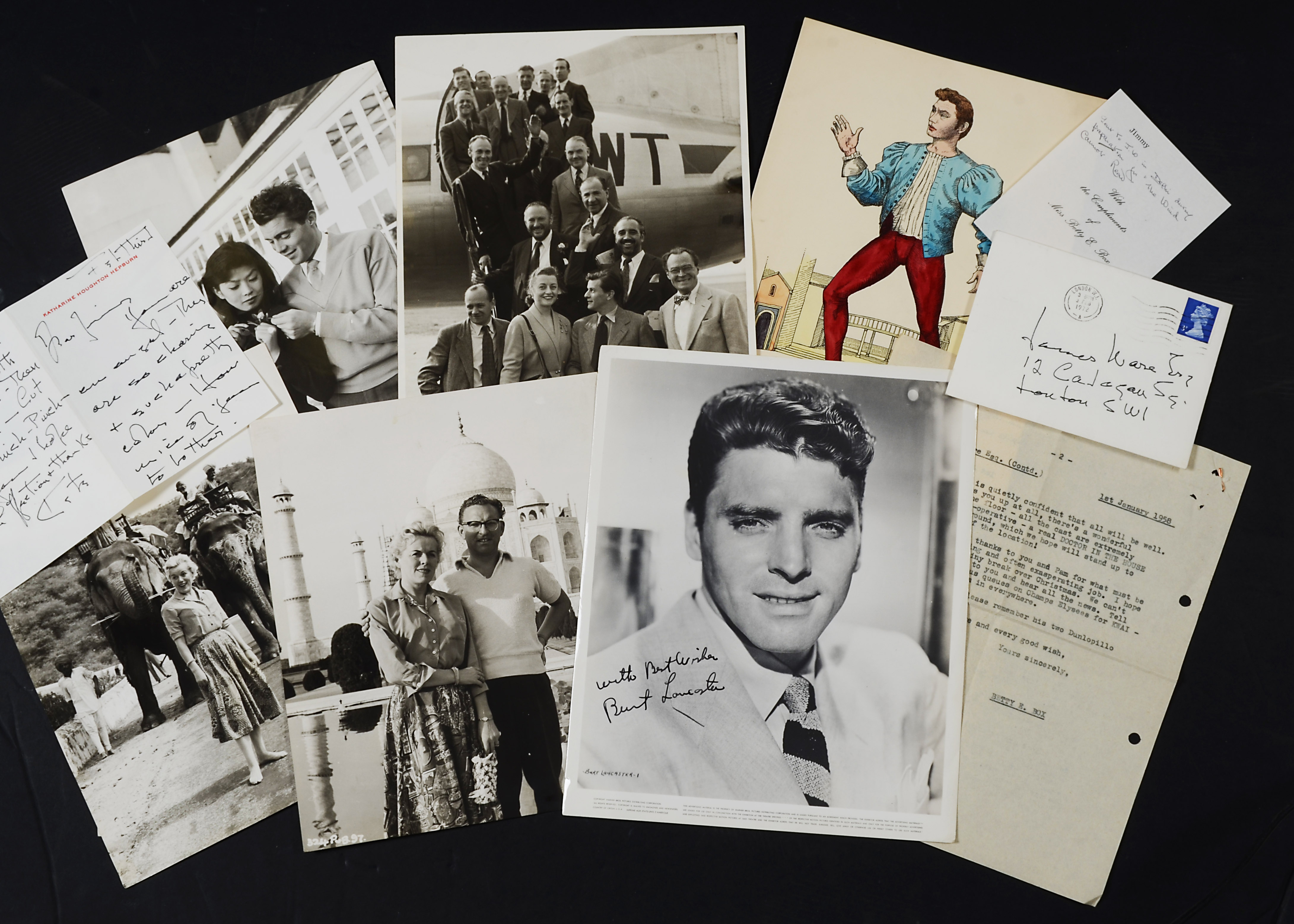 Stills / Autographs, small collection from the estate of James Ware, Producer and Production