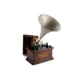 Phonograph: a Columbia Type BK Graphophone, with Lyric reproducer and spun aluminium horn