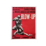 Blow Up, a linen backed Italian 1970s reissue poster for the 1966 film, rolled and in excellent
