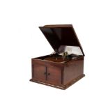 Table grand gramophone: an HMV Model 103, with No 4 soundbox, in mahogany case (lid polish marked)