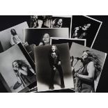 Promotional and Press Photographs, Janis Joplin, approx thirty of various sizes and conditions