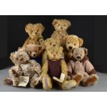 Eight small Artist teddy bears: including a Strawbeary’s Hamish - 121?2in. (32cm.) high; a Mother