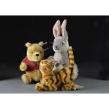 Steiff Limited Edition Winnie the Pooh and friends: comprising Winnie, 5656 of 10000; Rabbit, 1884