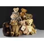 Eight small Artist teddy bears: including a Bay Bears Lesley - 13in. (33cm.) high; a Bearlloons