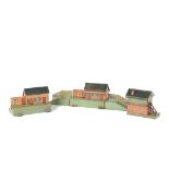 Bing 00 Gauge Table Top Stations and other buildings, two station buildings on platforms, two ramps,