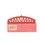 A rare Hornby-Dublo 00 Gauge 5015 red plastic Girder Bridge, in original box, date stamped inside