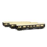 A Bassett-Lowke/Exley 0 Gauge 3-rail Pullman Motor Coach and Trailers, believed to be from an