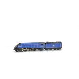 Hornby-Dublo EDL11 A4 repainted and renamed 60024 ‘Kingfisher’, in BR experimental blue, in a